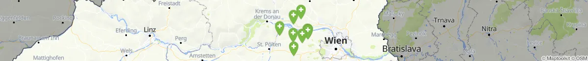 Kartenansicht für Apotheken-Notdienste in der Nähe von Zwentendorf an der Donau (Tulln, Niederösterreich)